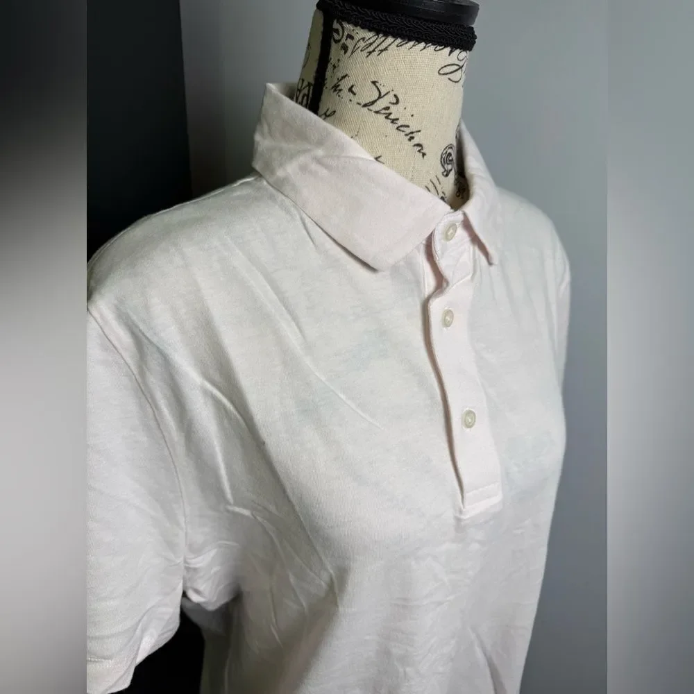 J.Crew Sueded cotton polo shirt NWT Size M